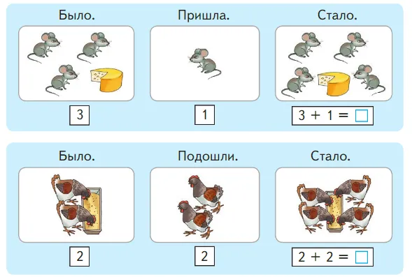 Задание 1 на 58 странице учебника Дорофеева за 1 класс 1 часть.